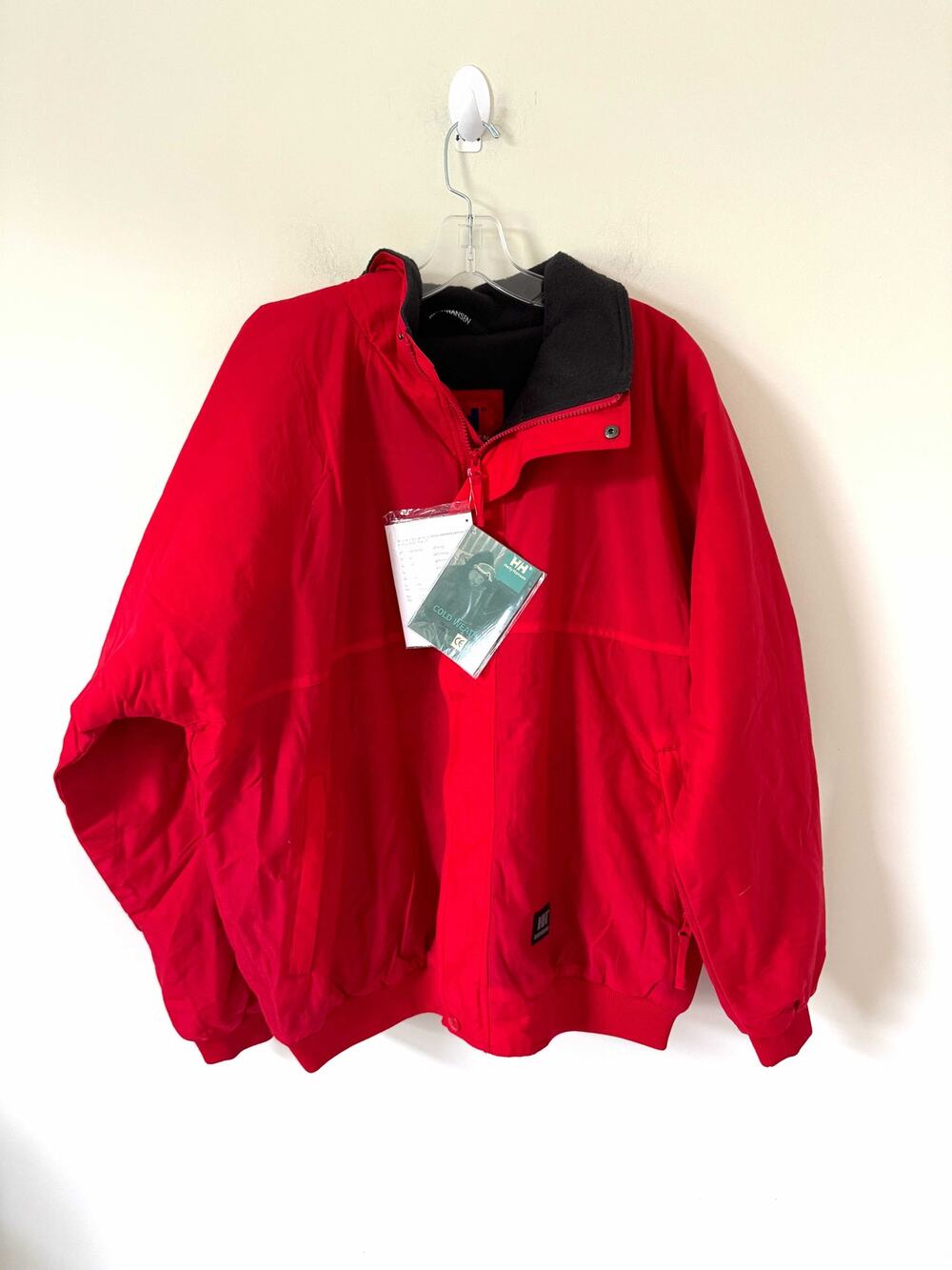 Helly Hansen Polar Insulated Cold Weather Storm Jacket Red Size Large NEW